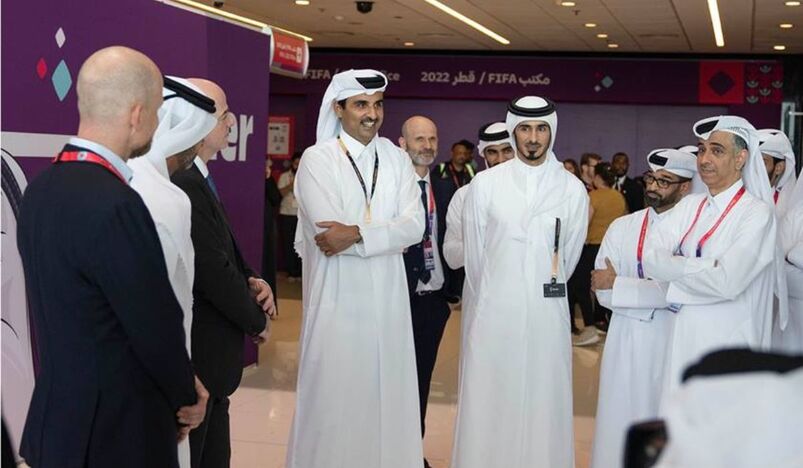 HH the Amir Visits Main Command Center of FIFA World Cup Qatar 2022